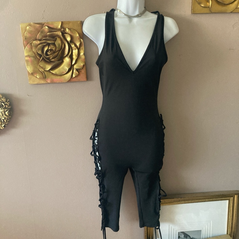 Black Cutout Jumpsuit - Picture 2 of 5